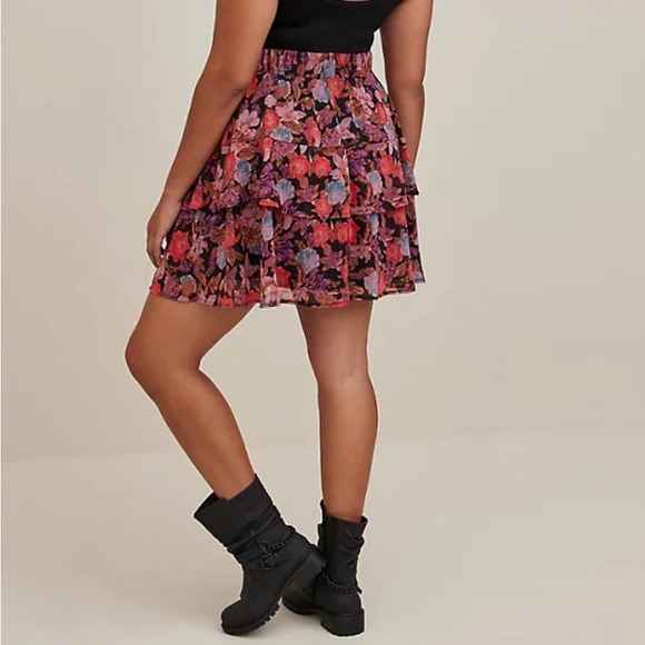 Torrid MINI CRINKLE LUREX TIERED SKIRT - Picture 5 of 5